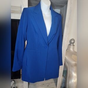 DKNY One Button Longline Blazer SZ 6P